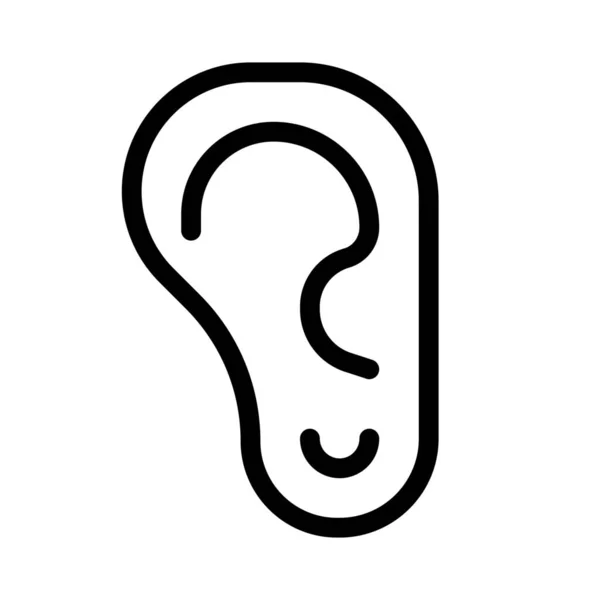 耳朵是人的听觉器官 是平衡的 — 图库矢量图片