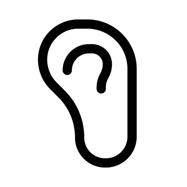 Kulak Insan Dengede Işitme Organıdır — Stok Vektör
