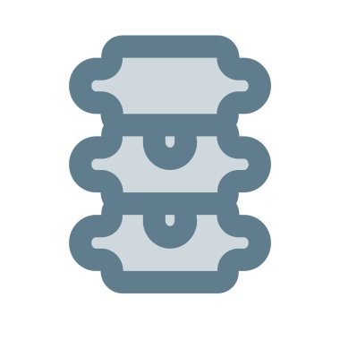 Omurga birbiri ardına istiflenmiş kemiklerden oluşur.