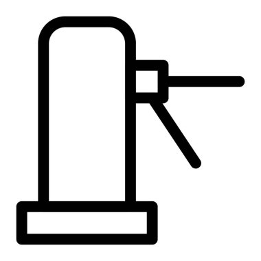 Turnike kapısı denetimli dönüşle girişi yönetiyor.