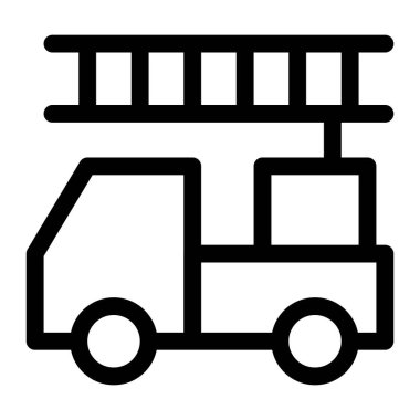 İtfaiyeyi kurtarmak için merdiveni olan bir araç..