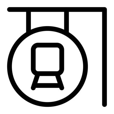 Tren hizmetleri yönlendirme bilgi işareti.