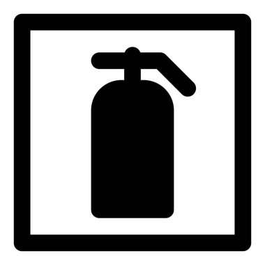 Yangın söndürücü konumunu gösteren tabela.