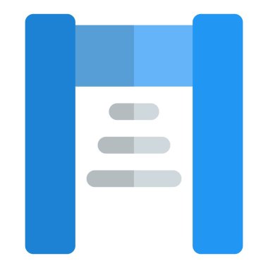 Güvenlik için metal nesneleri algılayan aygıt.