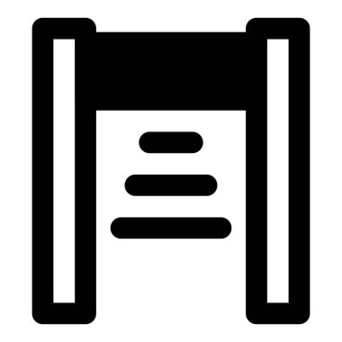 Güvenlik için metal nesneleri algılayan aygıt.