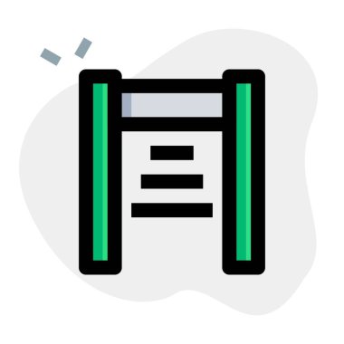 Güvenlik için metal nesneleri algılayan aygıt.