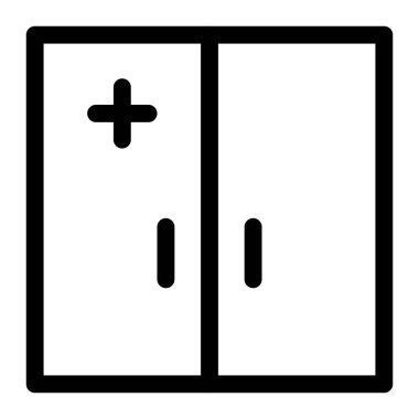 Acil durum dolabında gerekli malzemeler var..