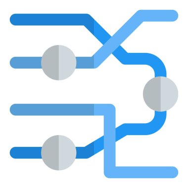 Tren sisteminin rotalarını gösteren harita.