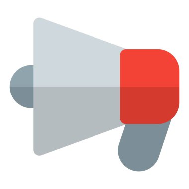 Kalabalık iletişimi için sesi yükselten el bilgisayarı.