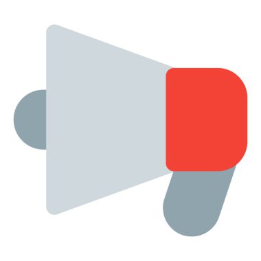 Kalabalık iletişimi için sesi yükselten el bilgisayarı.