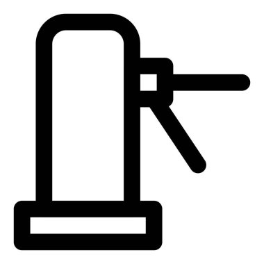 Turnike kapısı denetimli dönüşle girişi yönetiyor.