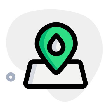 Benzin istasyonu konumu için geçici işaretleyici.