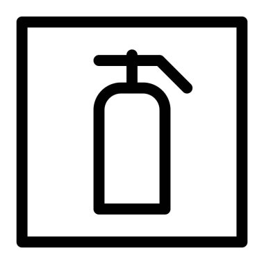 Yangın söndürücü konumunu gösteren tabela.