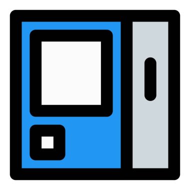 Atıştırmalık ve içecek dağıtan otomatik aygıt.