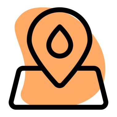 Benzin istasyonu konumu için geçici işaretleyici.