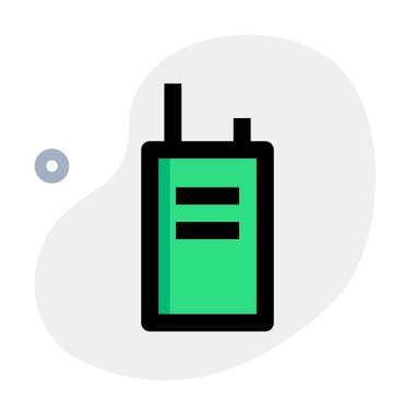 Çift yönlü radyo iletişimi için el bilgisayarı.