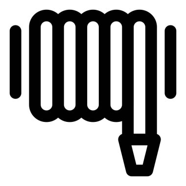 Acil durumlar için yüksek basınçlı yangın hortumu.