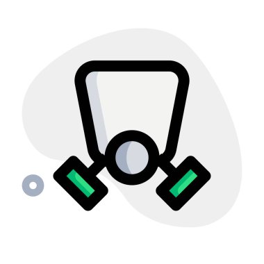 Tehlikeli koşullarda itfaiyeciler için koruyucu maske..