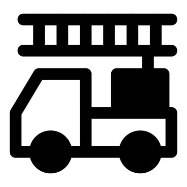 İtfaiyeyi kurtarmak için merdiveni olan bir araç..