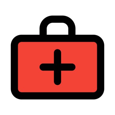 Acil yardım çantasında gerekli tıbbi malzemeler var..