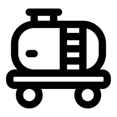 Demiryollarında sıvı taşımacılık için mobil tank.