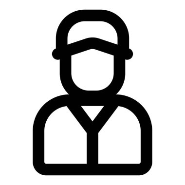 Benzin istasyonunda üniformalı bir çalışan..