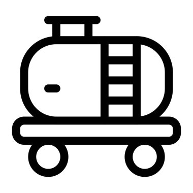 Demiryollarında sıvı taşımacılık için mobil tank.