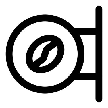 Görüş mesafesi için kafenin monte edilmiş işareti..