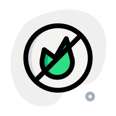 Açık alevlerin yasaklanmasını simgeleyen sembol.