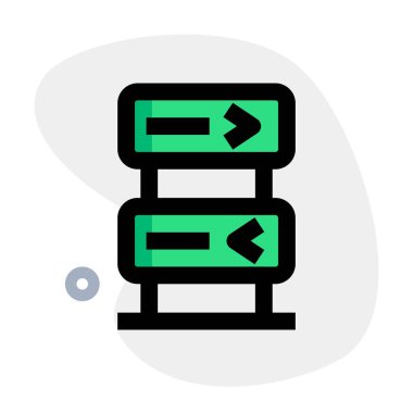 Dizel yakıt istasyonuna işaret rehberi.