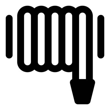 Acil durumlar için yüksek basınçlı yangın hortumu.