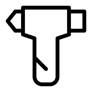 Acil durumlarda kırmak için tasarlanmış bir araç.