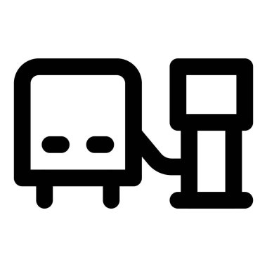 Otobüsü benzinle dolduruyorum..