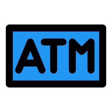 Banka işlemleri ve para çekme için ATM makinesi.