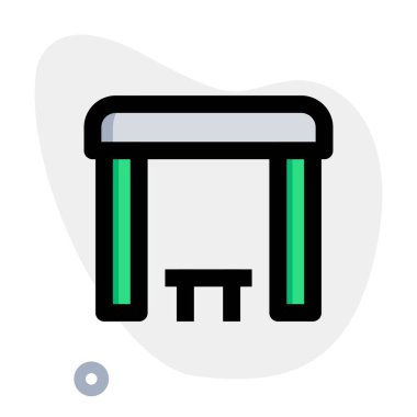 Bekleyen yolcular için otobüs durağı..