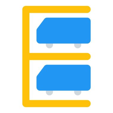 Belirlenmiş bölgede düzenli otobüs parkı.