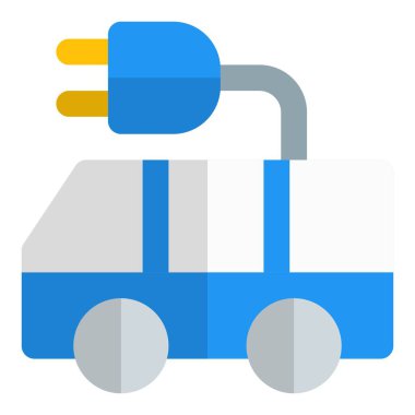 Şehir ulaşımı için sessiz çevre dostu elektrikli otobüs.