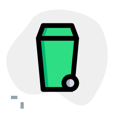 Çöp tenekesi hijyen ve çevre bakımını destekliyor.