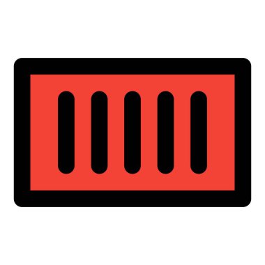 Küresel ticaretin depolanması için liman bölgesinde konteyner.