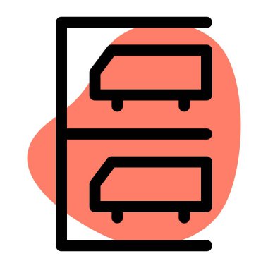 Belirlenmiş bölgede düzenli otobüs parkı.