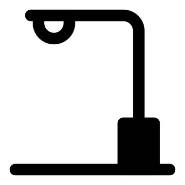 Lamppost geceleri güvenlik için yolları aydınlatır.