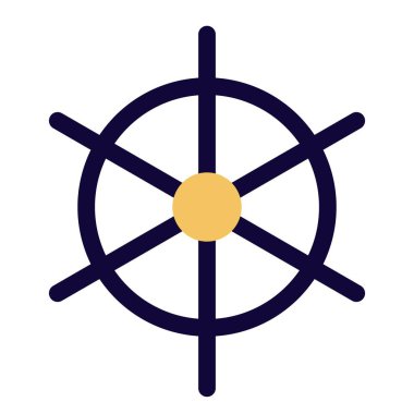 Gemiyi kontrol etmek için direksiyon aygıtı.