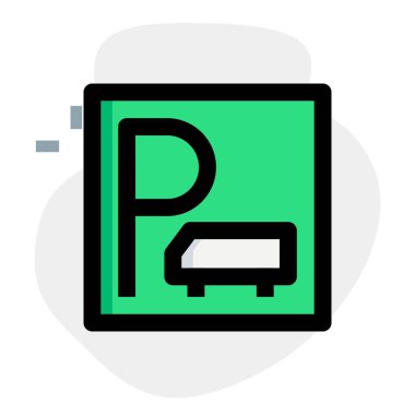 Otobüs parkı için belirlenmiş alanı gösterir.