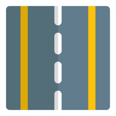 Araç taşımacılığı için asfalt yol.