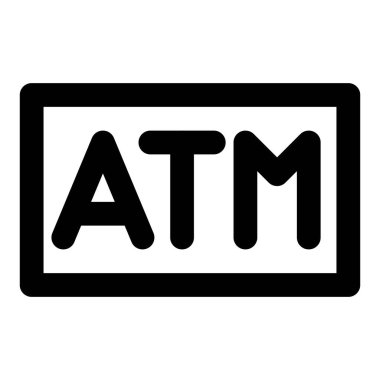 Banka işlemleri ve para çekme için ATM makinesi.