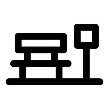 Otobüs durağı, bekleyen otobüs sürücüleri için..