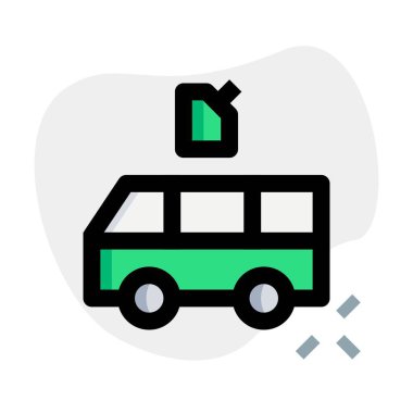 Otobüse dahili benzin motoru güç vermiş..