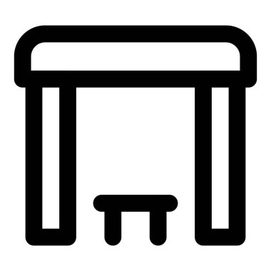 Bekleyen yolcular için otobüs durağı..