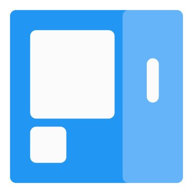 Atıştırmalık ve içecek sunan otomatik bir makine.