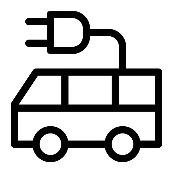 Тихий Экологически Чистый Электрический Автобус Городского Транспорта — стоковый вектор